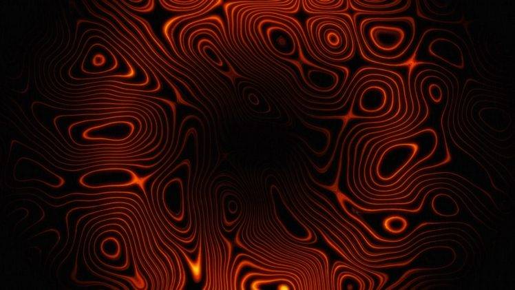 orange, Abstract, Glowing, Psychedelic HD Wallpaper Desktop Background