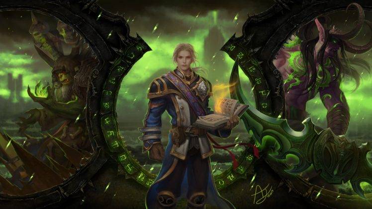 Guldan,  World of Warcraft, Illidan Stormrage, World of Warcraft: Legion, Anduin Wrynn HD Wallpaper Desktop Background