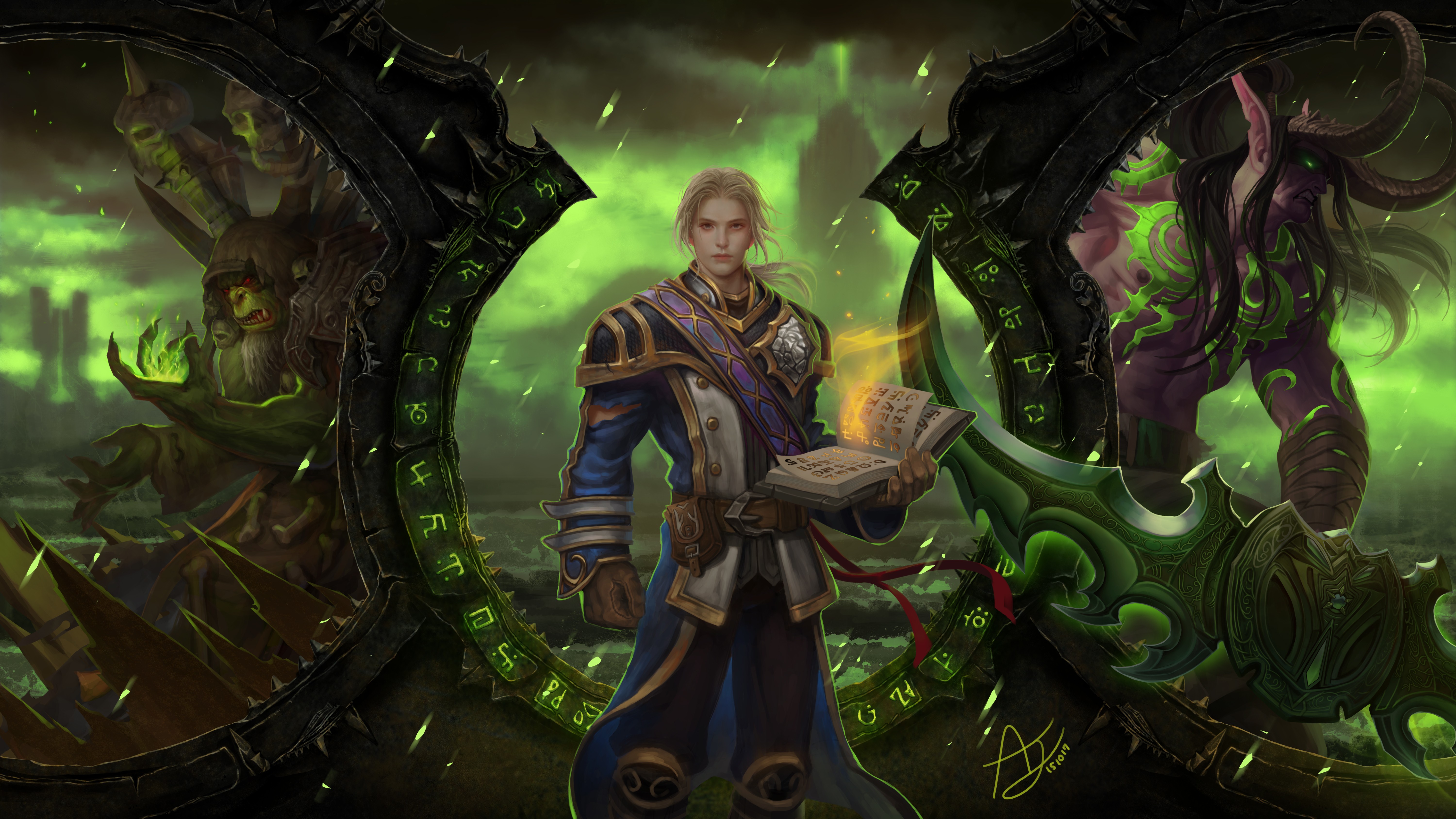 Guldan World Of Warcraft Illidan Stormrage World Of