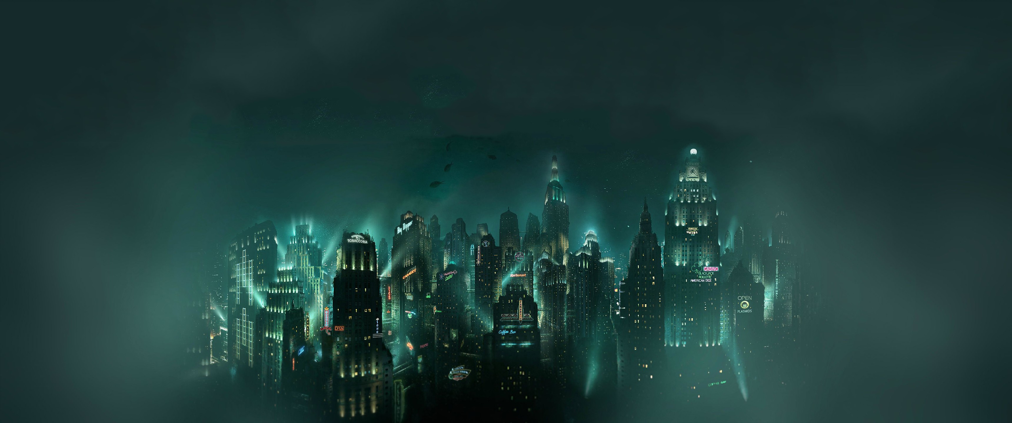 cityscape, Underwater, BioShock Wallpaper