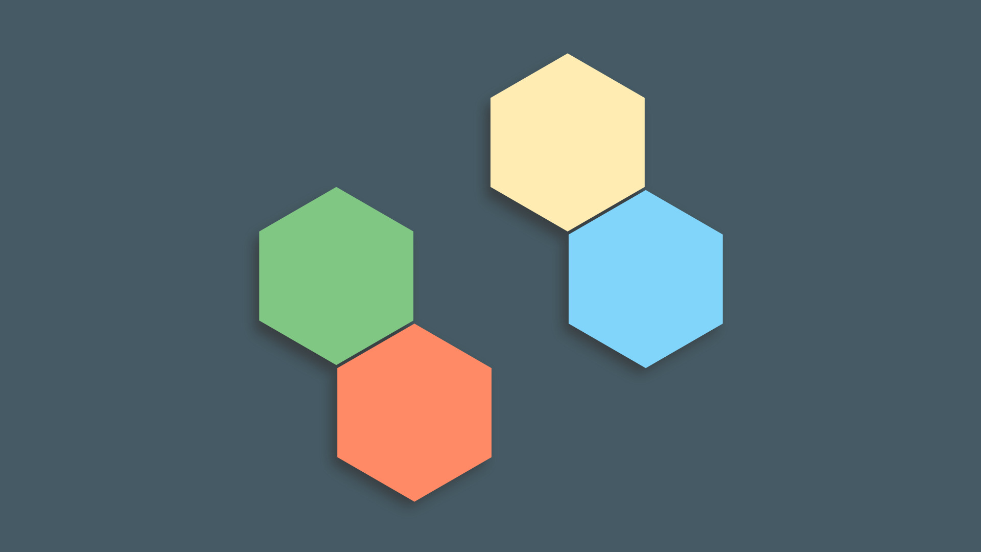 minimalism, Hexagon, Colorful, Abstract Wallpaper