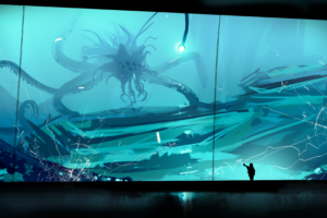 aquarium, Digital art, Glass