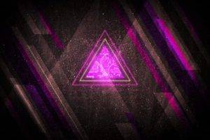 abstract, Purple, Triangle, Shards