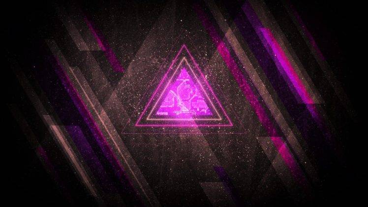 abstract, Purple, Triangle, Shards HD Wallpaper Desktop Background