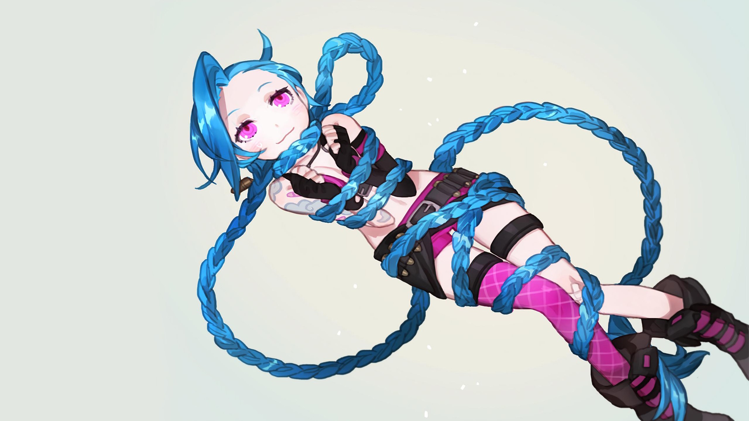 Jinx (League of Legends), Blue hair, League of Legends, Video games Wallpaper