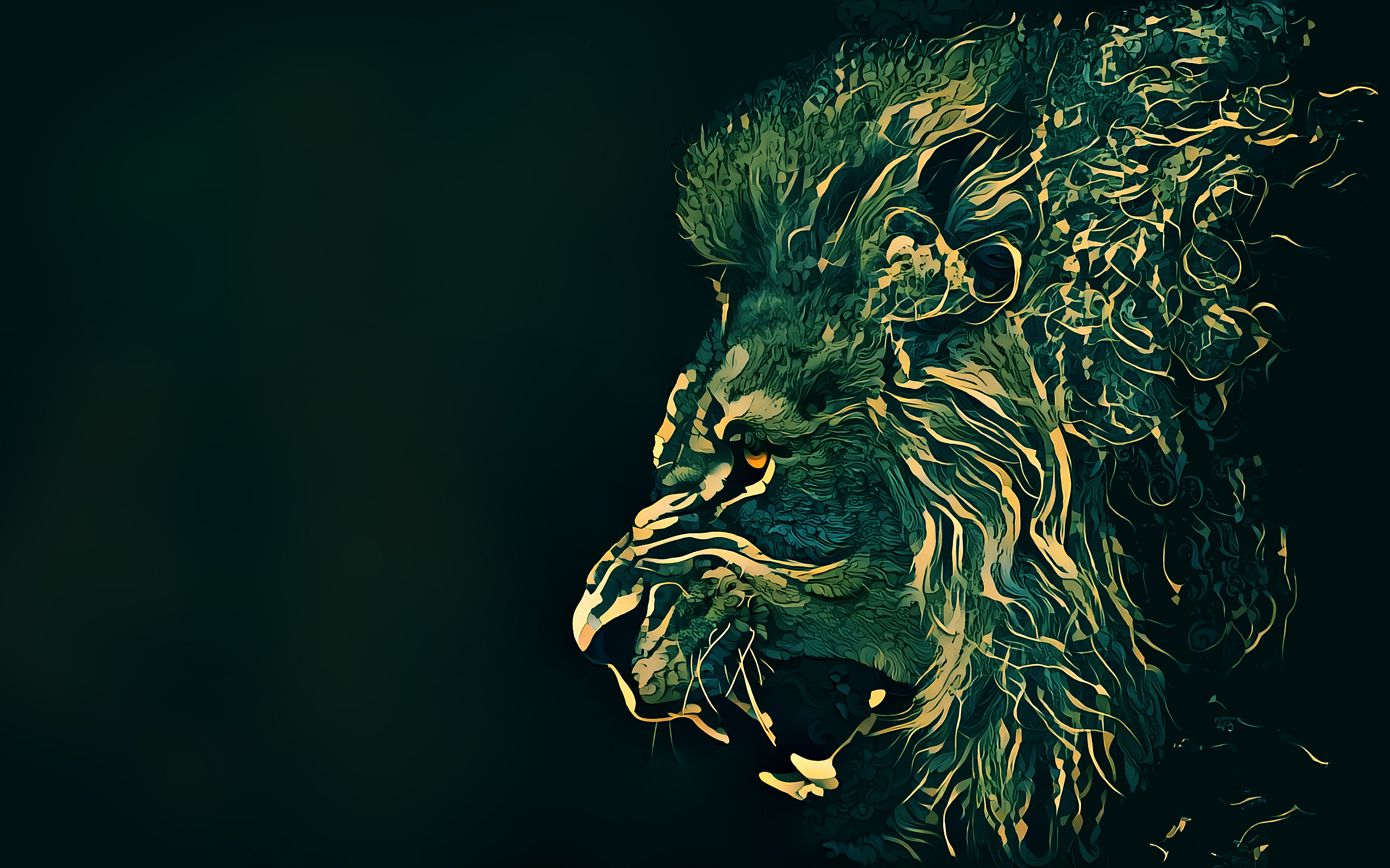 artwork, Lion, Wildlife Wallpaper