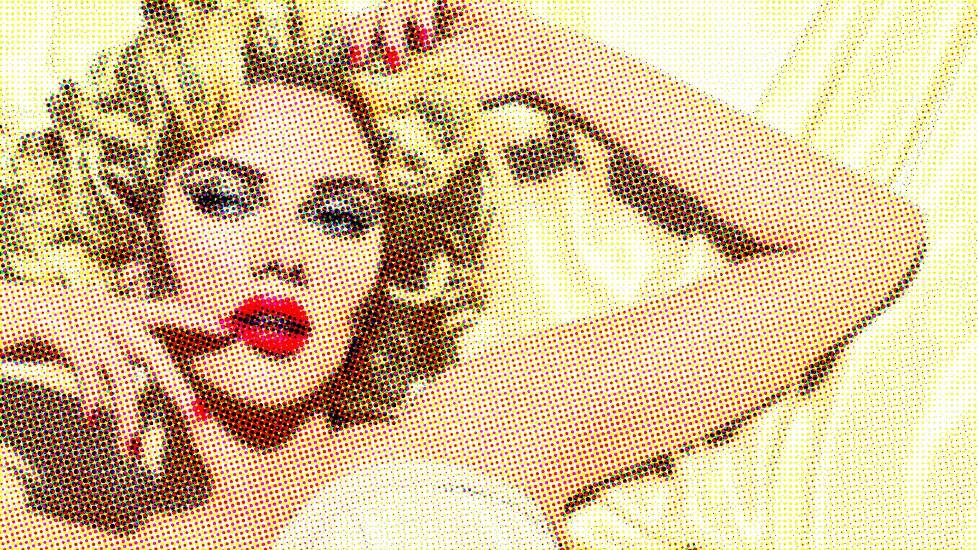 Scarlett Johansson, Artwork, Dots, Pop art Wallpaper