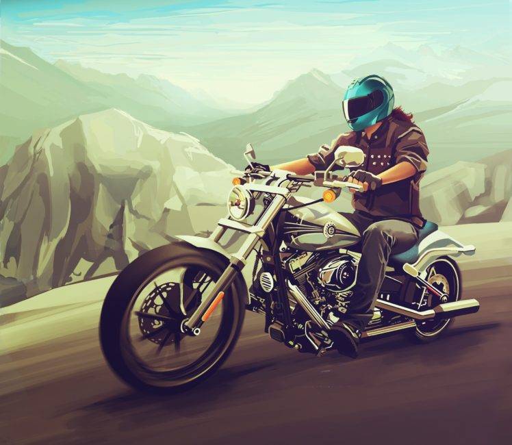 artwork, Harley Davidson HD Wallpaper Desktop Background