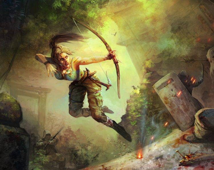 Lara Croft, Tomb Raider, Archery HD Wallpaper Desktop Background