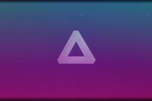 scanlines, Shapes, Abstract, Penrose triangle