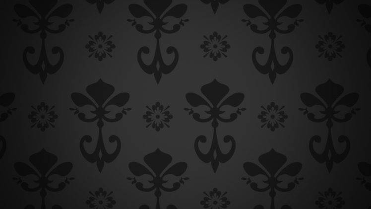 abstract, Floral, Pattern, Dark background HD Wallpaper Desktop Background