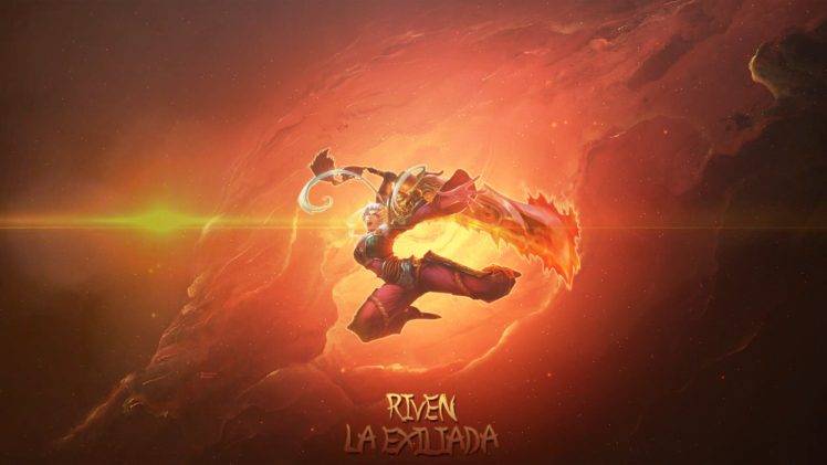 Riven (League of Legends), Summoners Rift, Solid color HD Wallpaper Desktop Background
