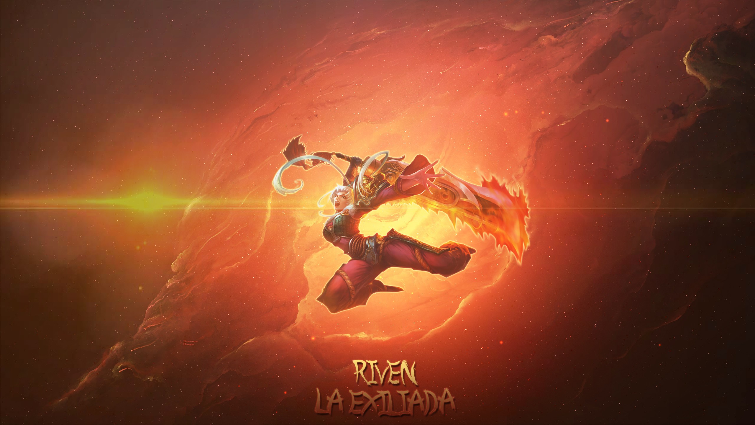 Riven (League of Legends), Summoners Rift, Solid color Wallpaper