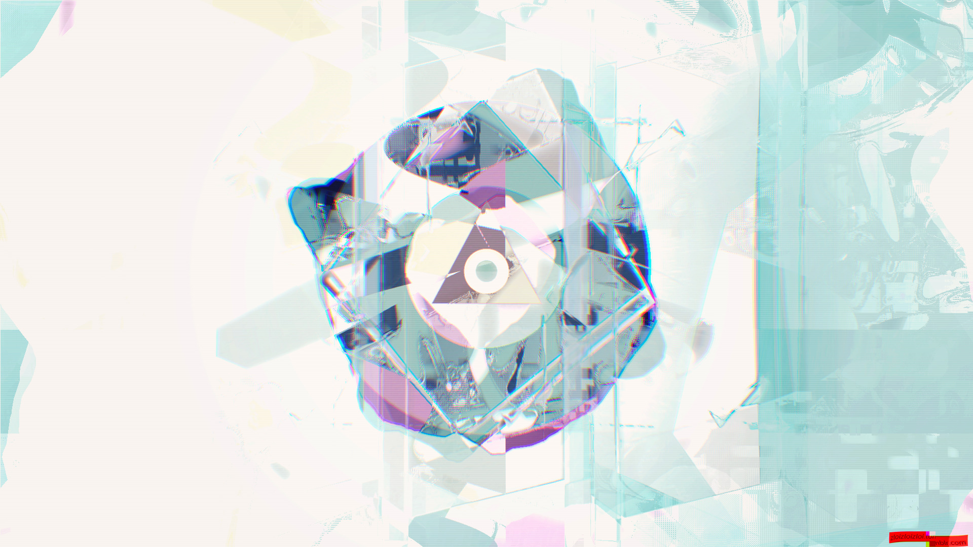 glitch art, Abstract, Ice, Crystal, Triangle Wallpaper