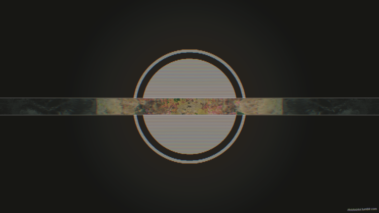 glitch art, Circle, Abstract, Minimalism HD Wallpaper Desktop Background