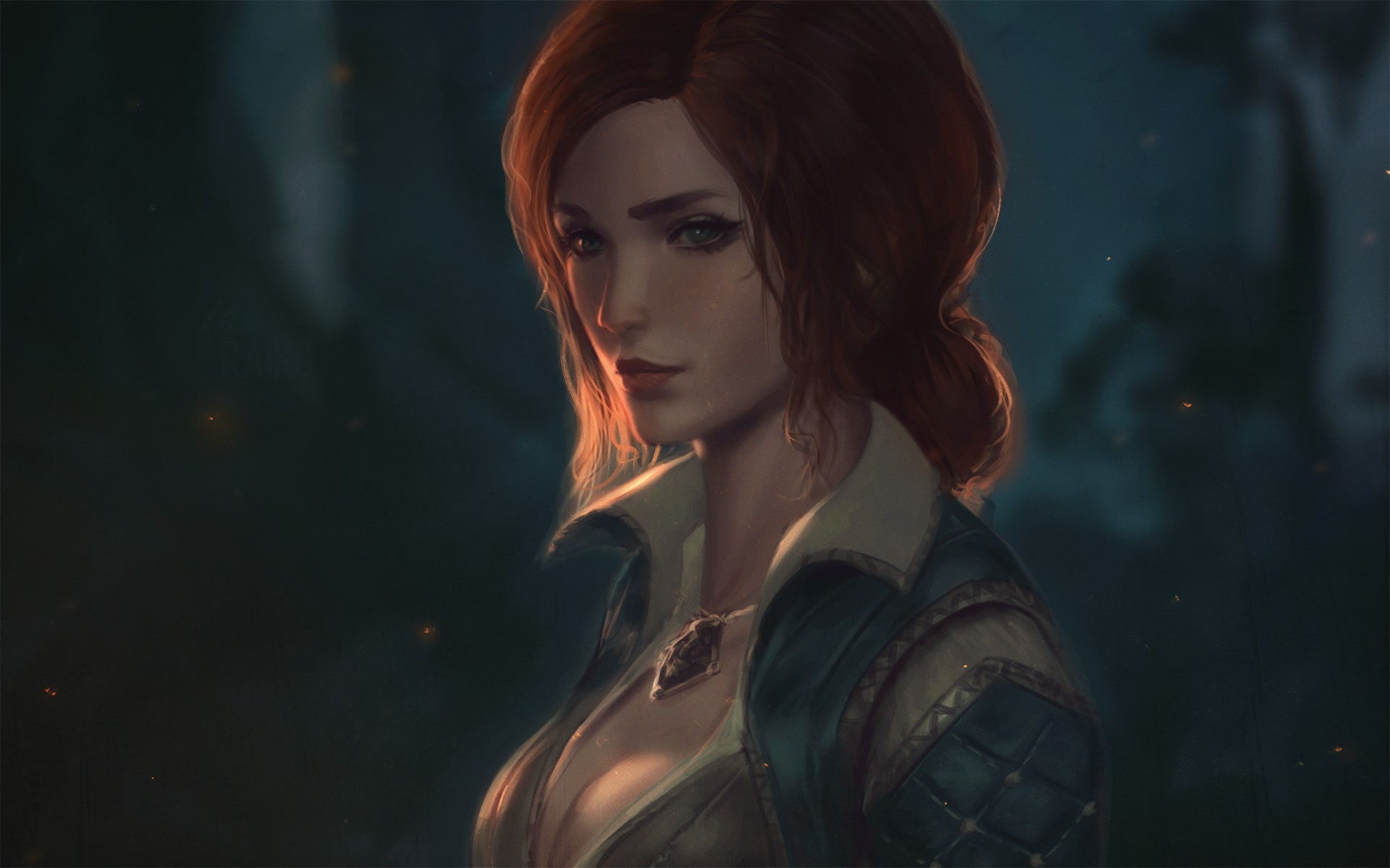 witch, Redhead, Triss Merigold, The Witcher Wallpaper