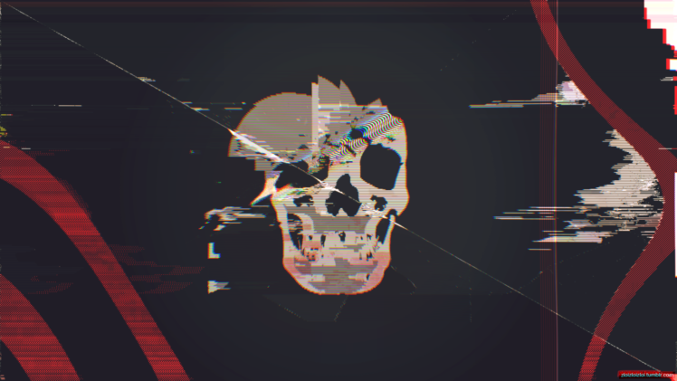 glitch art, Skull, Abstract, Cyberpunk, Webpunk HD Wallpaper Desktop Background