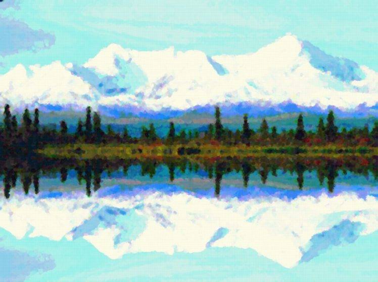digital art, Photo manipulation, Photoshopped, Mountains, Lake, Reflection HD Wallpaper Desktop Background