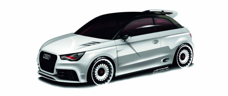 Audi A1, Car, Vehicle, Simple background, Artwork HD Wallpaper Desktop Background