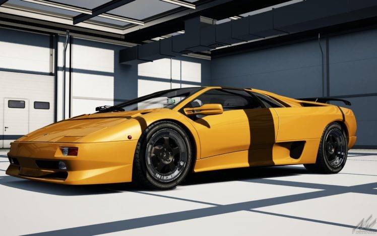 Lamborghini Diablo Sv, Car, Vehicle, Video games, Assetto Corsa, CGI HD Wallpaper Desktop Background