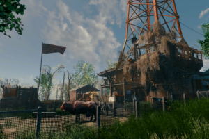 Fallout 4, Xbox One, Abernathy Farm, Farm, Apocalyptic, Cow