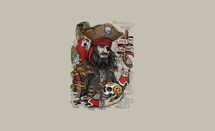 pirates, Artwork, Skull HD Wallpaper Desktop Background