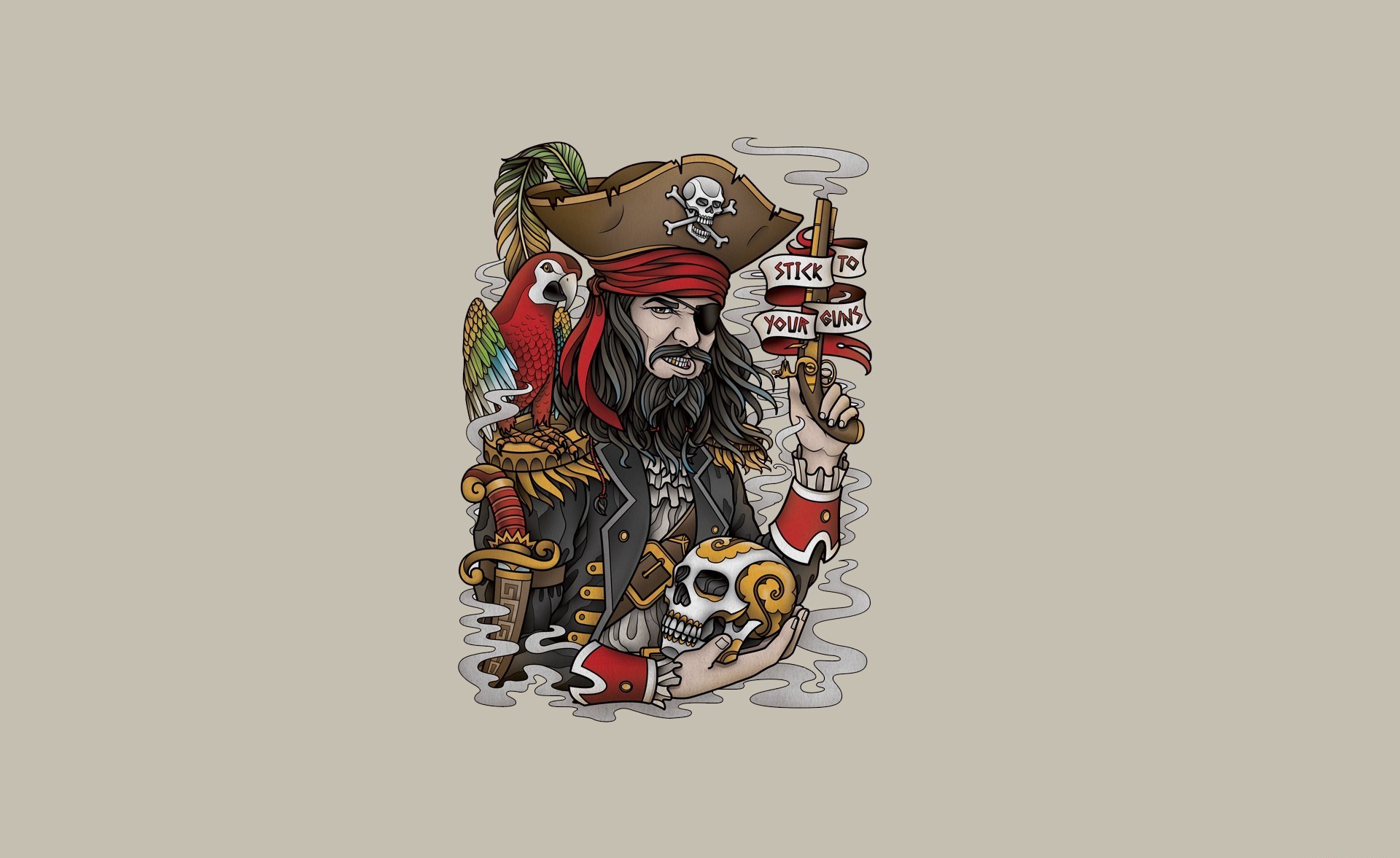 pirates, Artwork, Skull Wallpaper