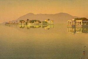 Yoshida Hiroshi, Japanese, Artwork, Painting, Mountains, Water