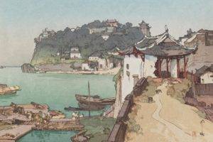 Yoshida Hiroshi, Japanese, Artwork, Painting, Water, Boat