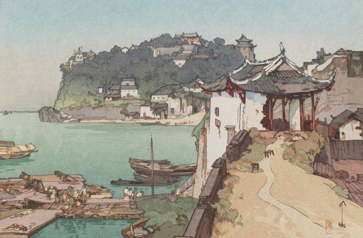 Yoshida Hiroshi, Japanese, Artwork, Painting, Water, Boat HD Wallpaper Desktop Background