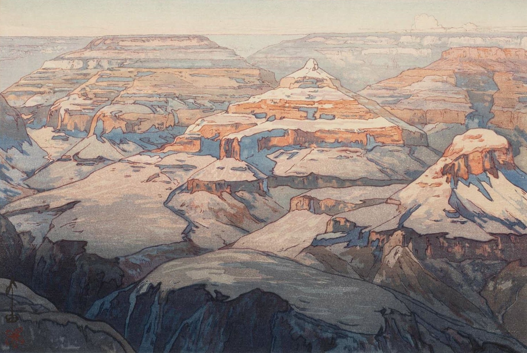 Yoshida Hiroshi, Japanese, Artwork, Painting, Mountains, Grand Canyon Wallpaper