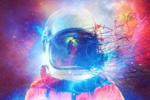 astronaut, Abstract, Colorful