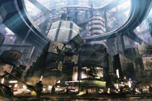 artwork, Cityscape, Cyberpunk, Futuristic
