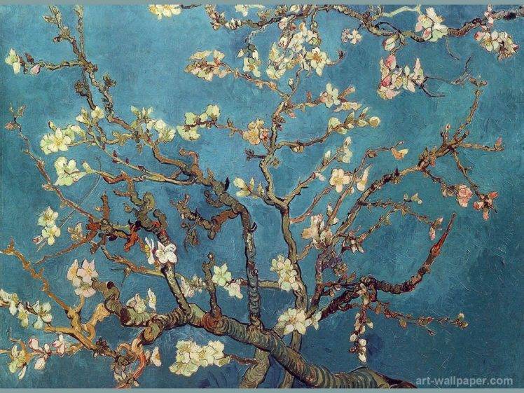 artwork, Blossoms, Painting, Vincent van Gogh, Classic art HD Wallpaper Desktop Background