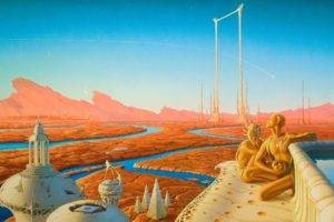 artwork, Mars, Science fiction, Ray Bradbury, The Martian Chronicles, Michael Whelan