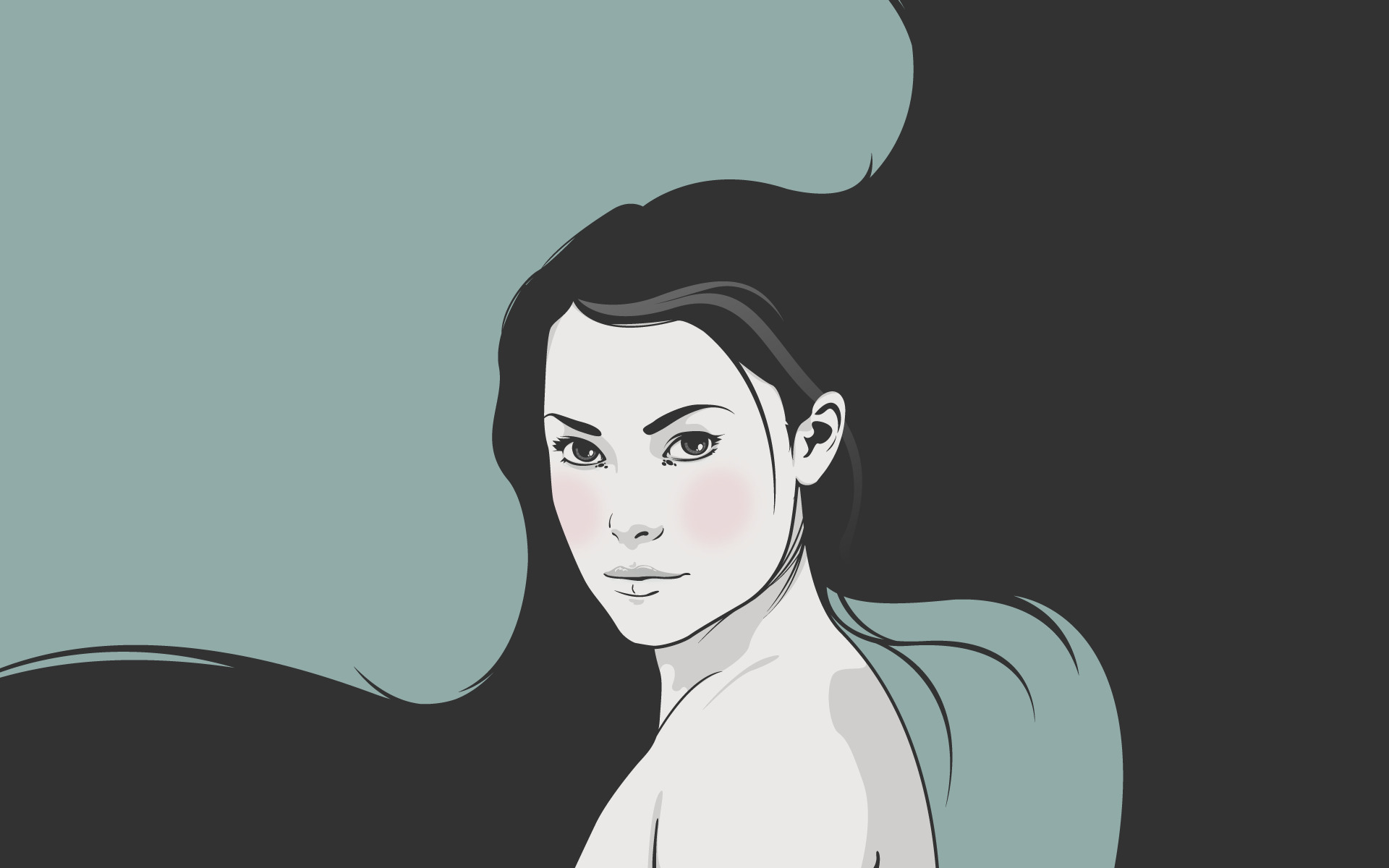 long hair, Artwork Wallpaper