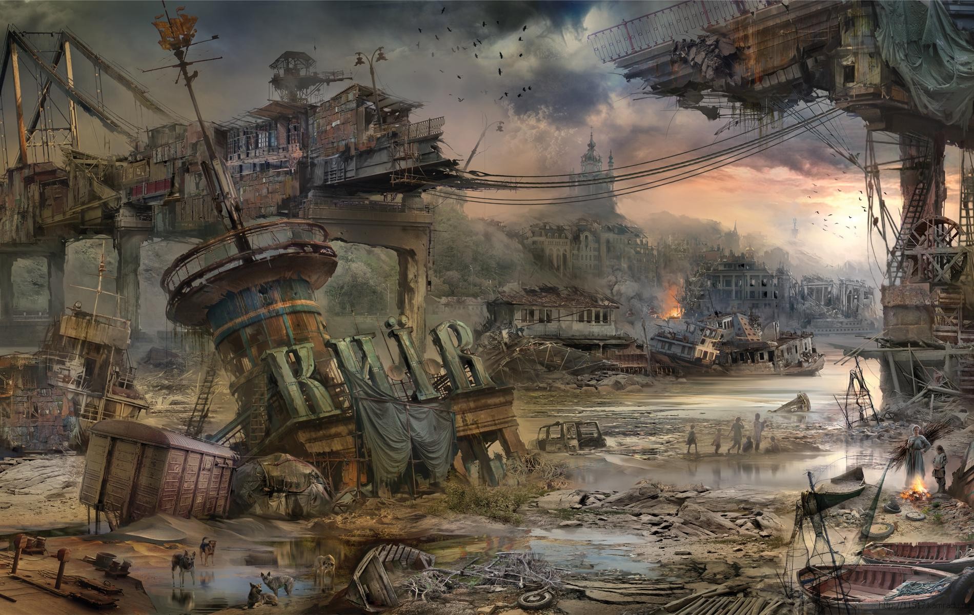 apocalyptic, Kiev, Artwork Wallpaper