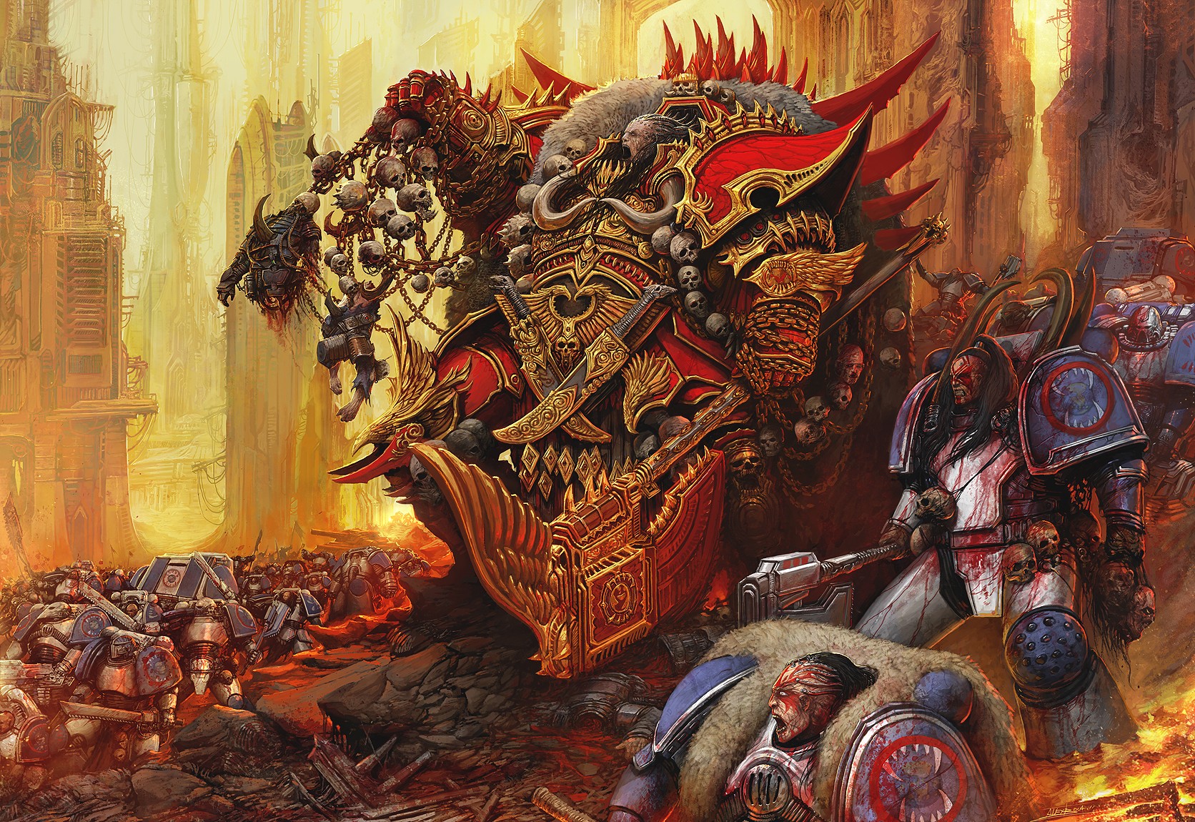 Warhammer 40, 000, Comic art, Angron, World Earters Wallpaper