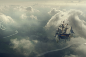 sailing ship, Artwork, Concept art