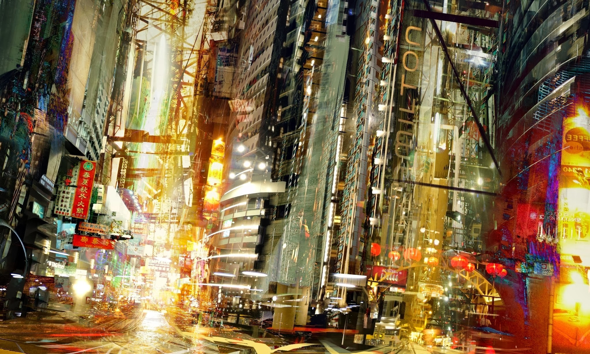 Daniel Dociu, Cityscape, Science fiction, Lights, Concept art, Building, Artwork Wallpaper