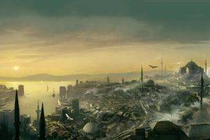 mosques, Istanbul, Turkey, Assassins Creed: Revelations, Haliç, Galata, Artwork