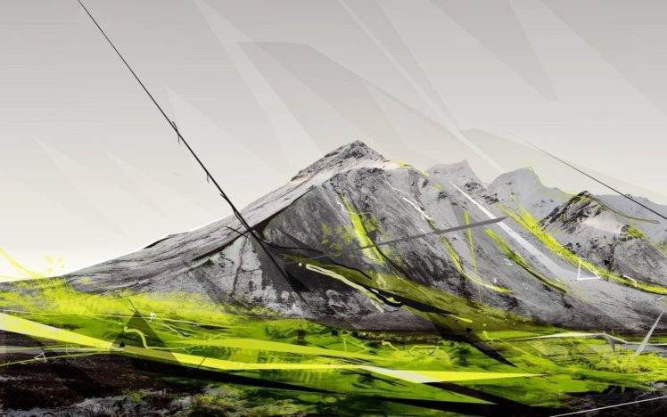 photo manipulation, Abstract, Mountains HD Wallpaper Desktop Background