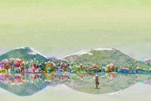 Mushishi, Artwork, Snow, Reflection