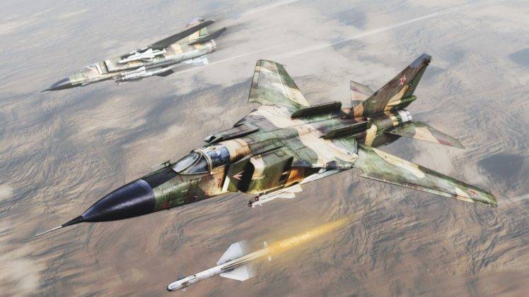 artwork, Airplane, Mikoyan MiG 27 HD Wallpaper Desktop Background
