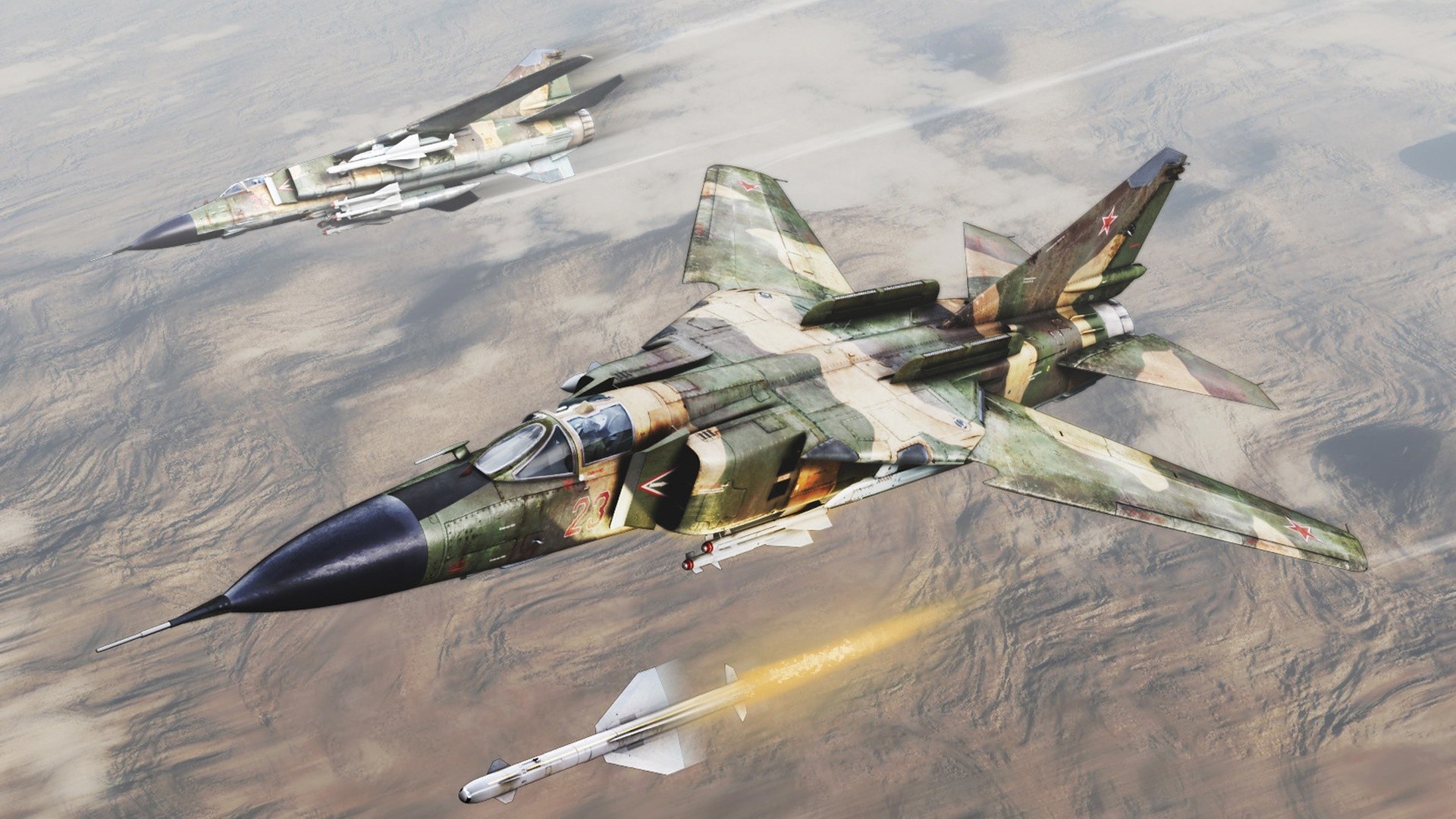 artwork, Airplane, Mikoyan MiG 27 Wallpaper