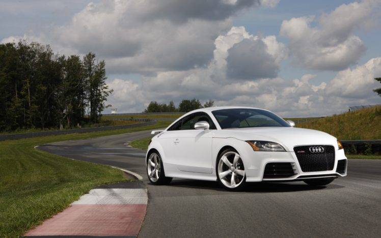 Audi, Sports car, Audi on track, White audi HD Wallpaper Desktop Background