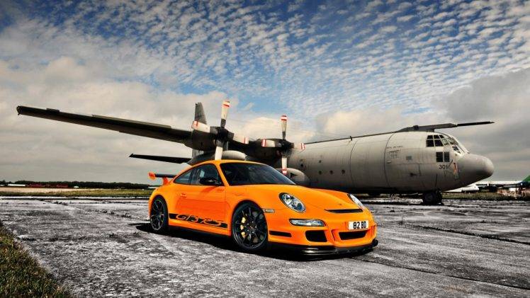 car, Porsche, Orange cars HD Wallpaper Desktop Background