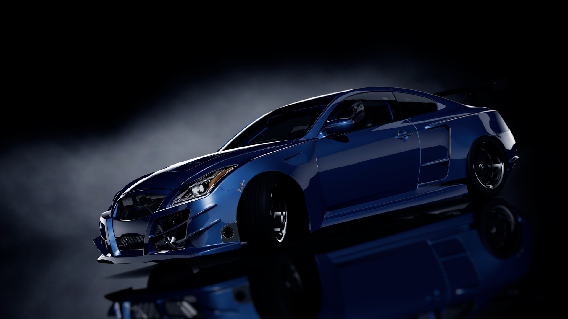 car, Blue cars, Black background, 3D Wallpaper