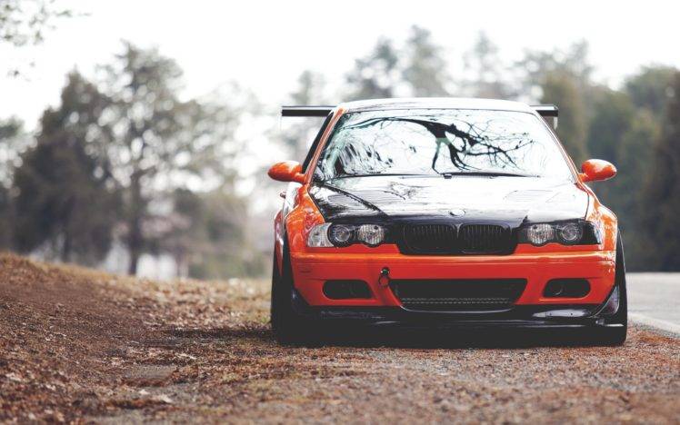 car, BMW, Tuning, Road, Orange HD Wallpaper Desktop Background