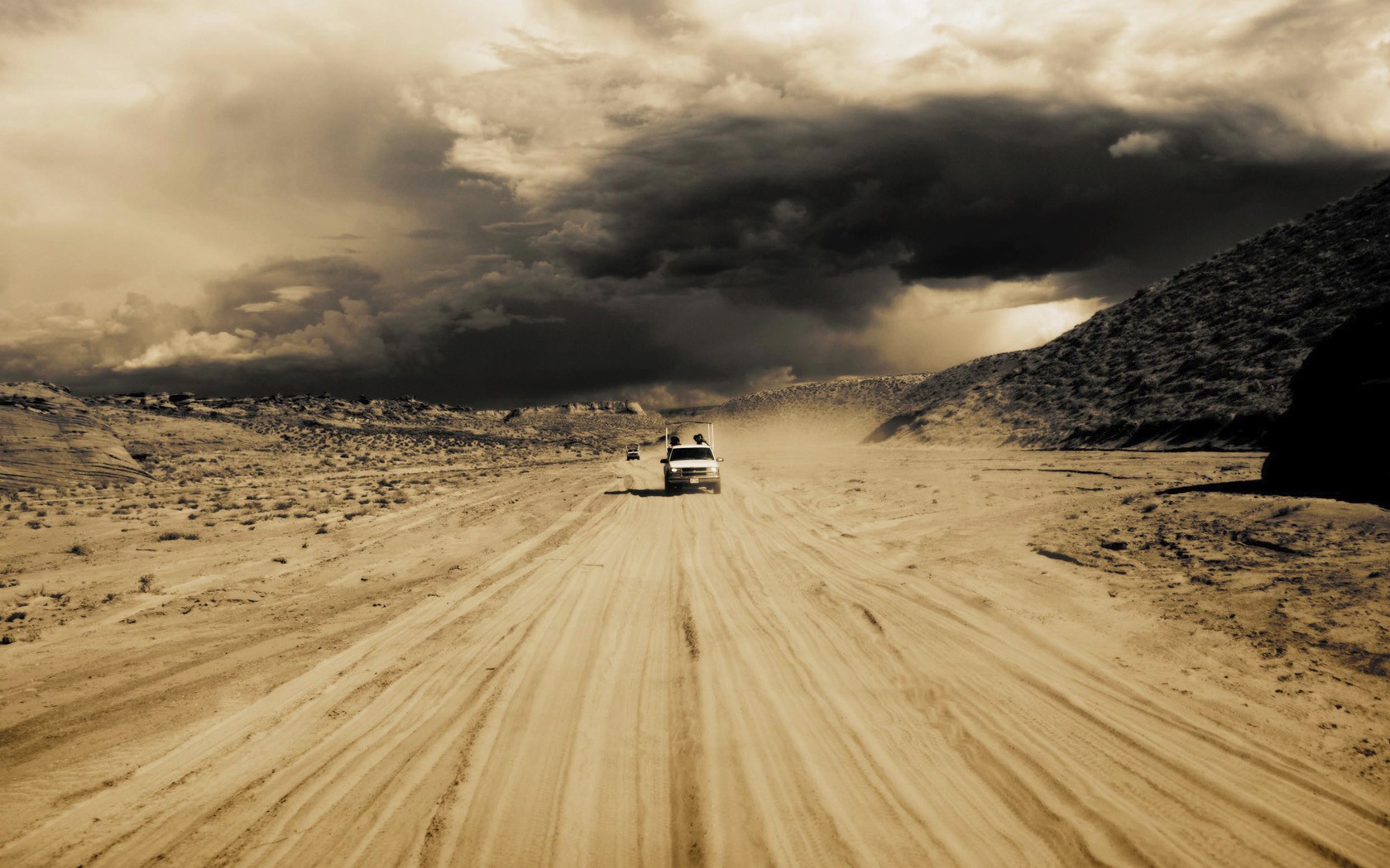 desert, Sand, Jeep, Car Wallpaper